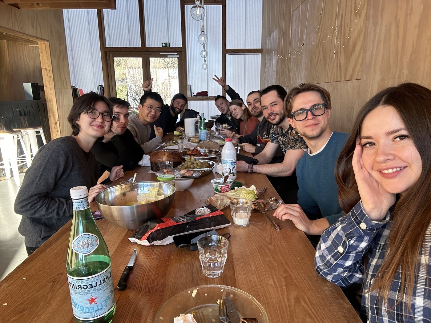 Community meal at a previous retreat