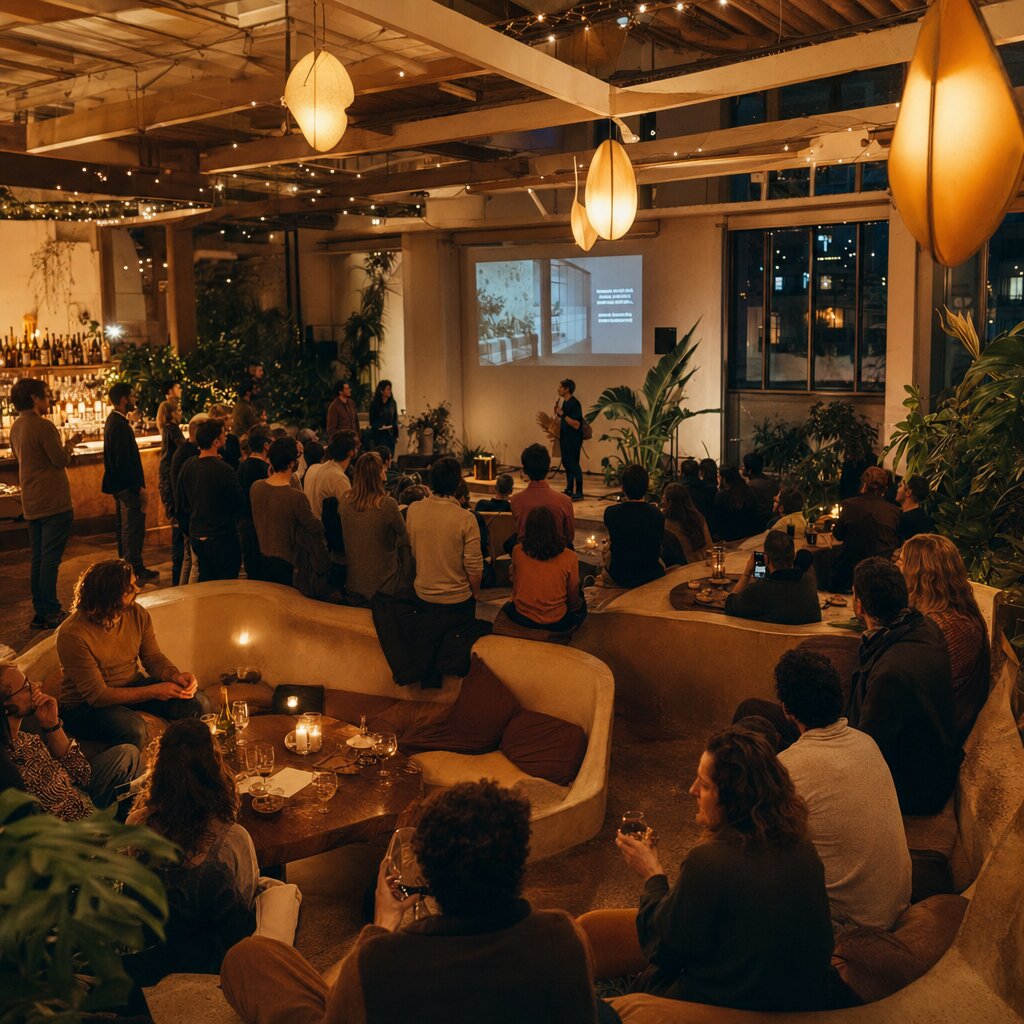 Evening event at the community third place