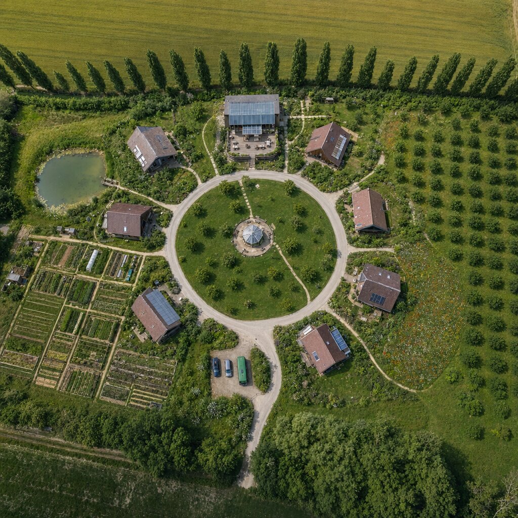 Village masterplan from above