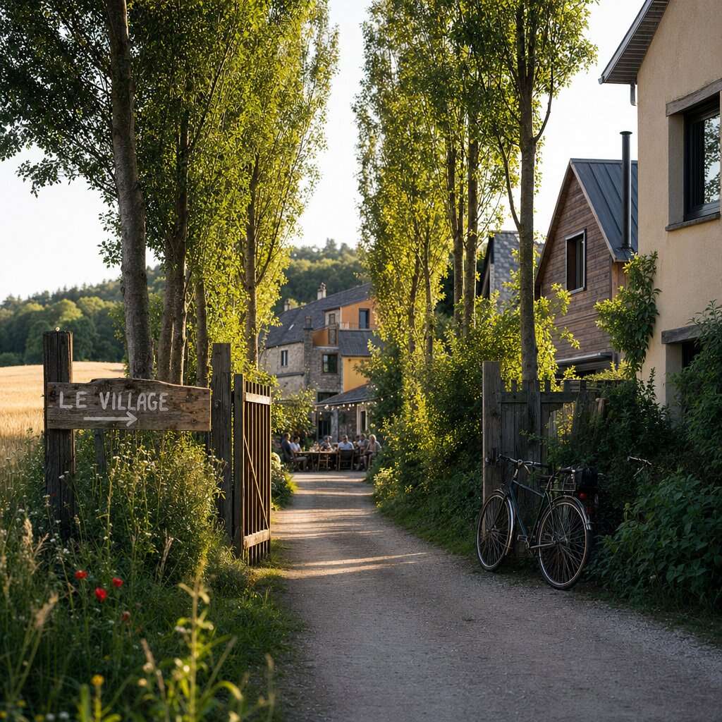 Arriving at Le Village